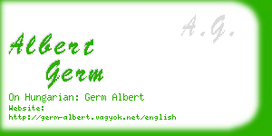 albert germ business card